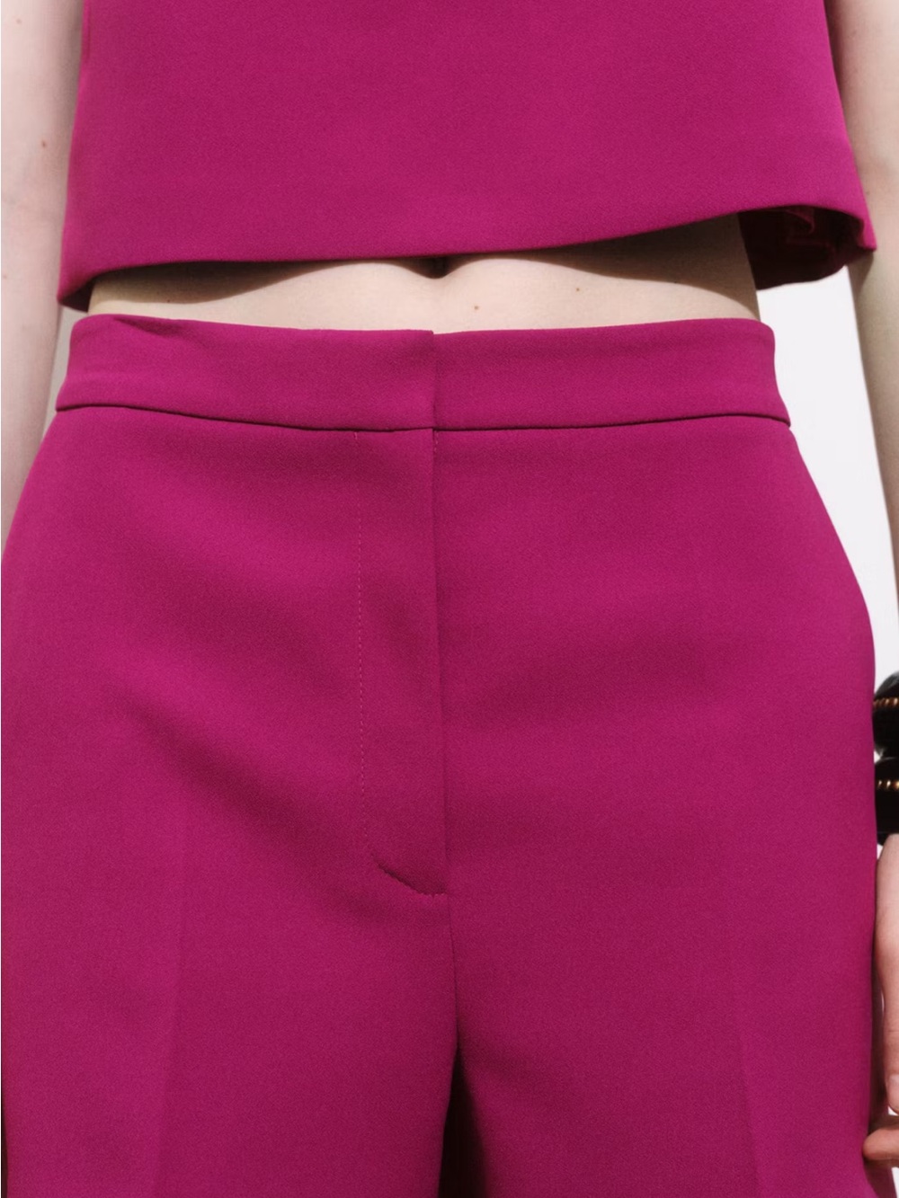 Mango Fuchsia High-Waist shorts.Size M